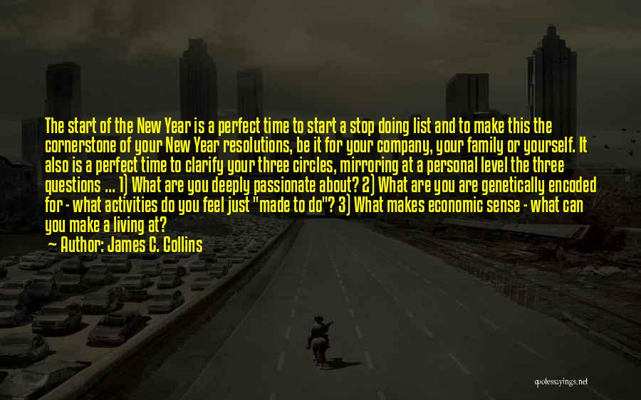 James C. Collins Quotes: The Start Of The New Year Is A Perfect Time To Start A Stop Doing List And To Make This