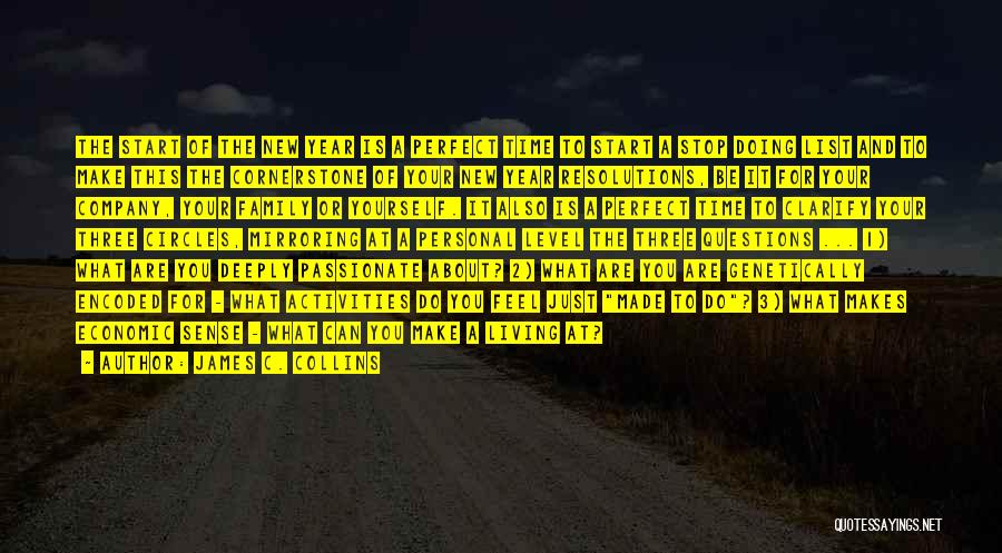 James C. Collins Quotes: The Start Of The New Year Is A Perfect Time To Start A Stop Doing List And To Make This