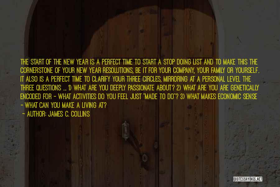 James C. Collins Quotes: The Start Of The New Year Is A Perfect Time To Start A Stop Doing List And To Make This