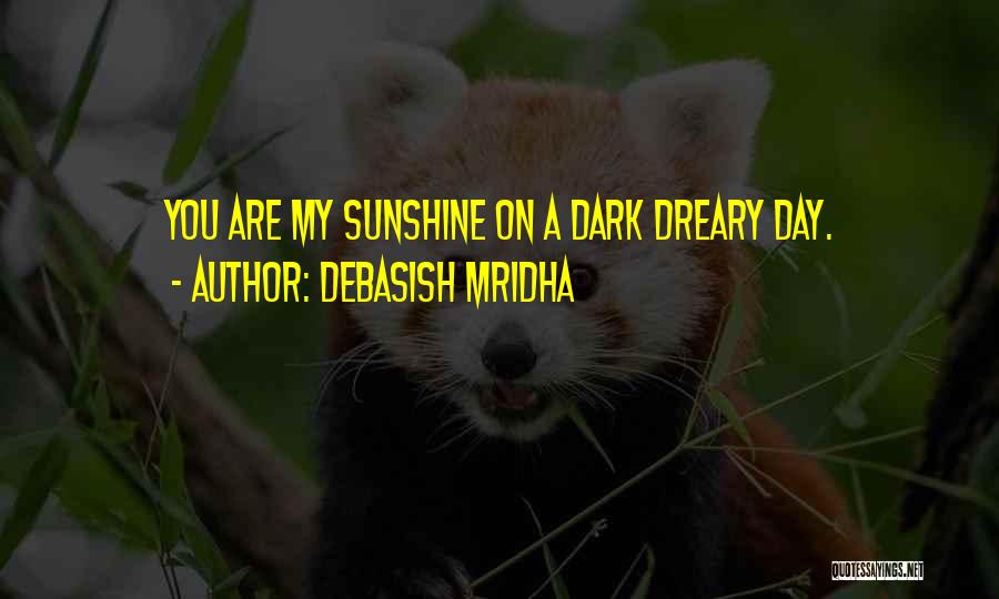 Debasish Mridha Quotes: You Are My Sunshine On A Dark Dreary Day.