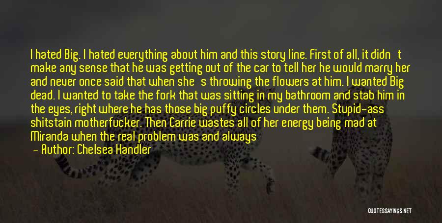 Chelsea Handler Quotes: I Hated Big. I Hated Everything About Him And This Story Line. First Of All, It Didn't Make Any Sense