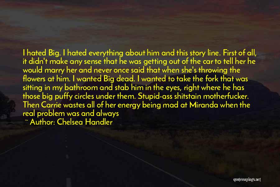 Chelsea Handler Quotes: I Hated Big. I Hated Everything About Him And This Story Line. First Of All, It Didn't Make Any Sense