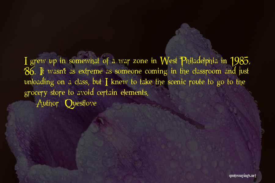 Questlove Quotes: I Grew Up In Somewhat Of A War Zone In West Philadelphia In 1985, '86. It Wasn't As Extreme As