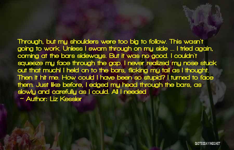 Liz Kessler Quotes: Through, But My Shoulders Were Too Big To Follow. This Wasn't Going To Work. Unless I Swam Through On My