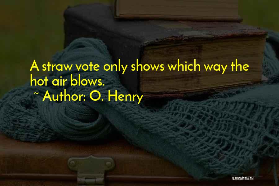 O. Henry Quotes: A Straw Vote Only Shows Which Way The Hot Air Blows.
