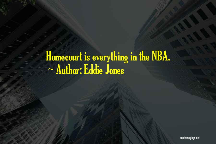 Eddie Jones Quotes: Homecourt Is Everything In The Nba.