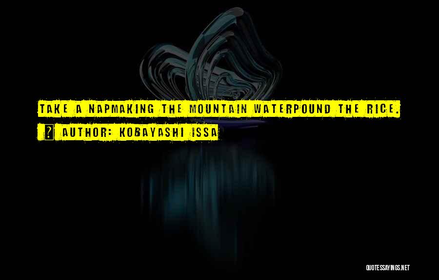 Kobayashi Issa Quotes: Take A Napmaking The Mountain Waterpound The Rice.
