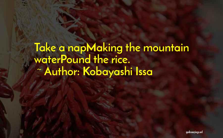 Kobayashi Issa Quotes: Take A Napmaking The Mountain Waterpound The Rice.