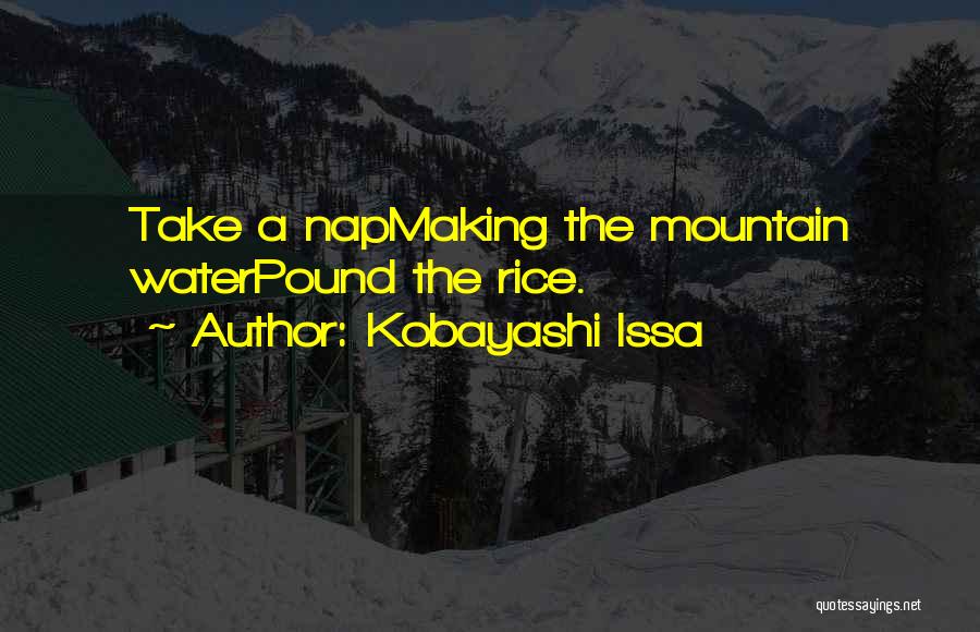 Kobayashi Issa Quotes: Take A Napmaking The Mountain Waterpound The Rice.