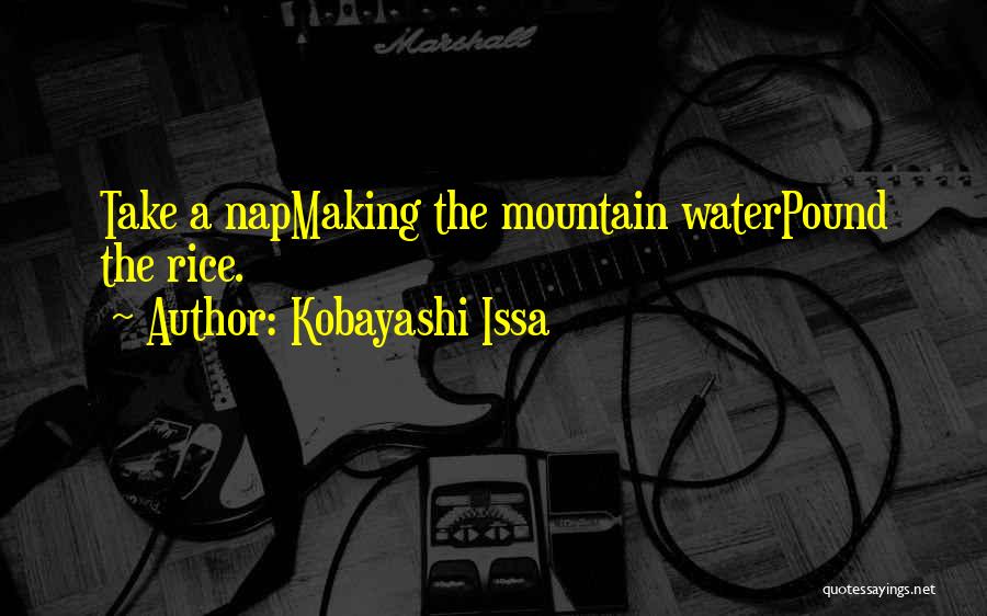 Kobayashi Issa Quotes: Take A Napmaking The Mountain Waterpound The Rice.