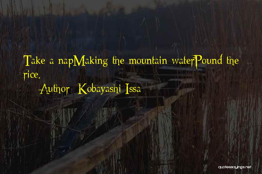 Kobayashi Issa Quotes: Take A Napmaking The Mountain Waterpound The Rice.