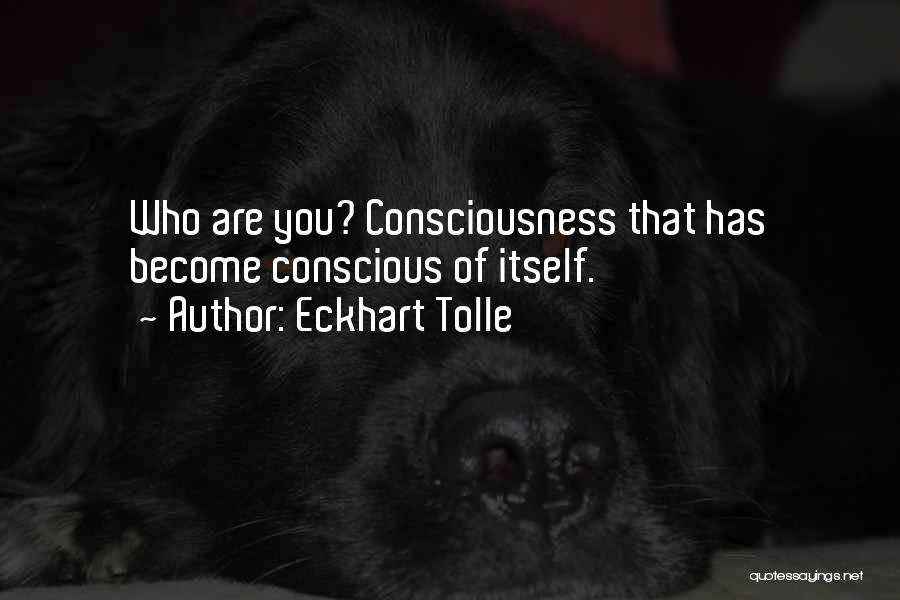 Eckhart Tolle Quotes: Who Are You? Consciousness That Has Become Conscious Of Itself.
