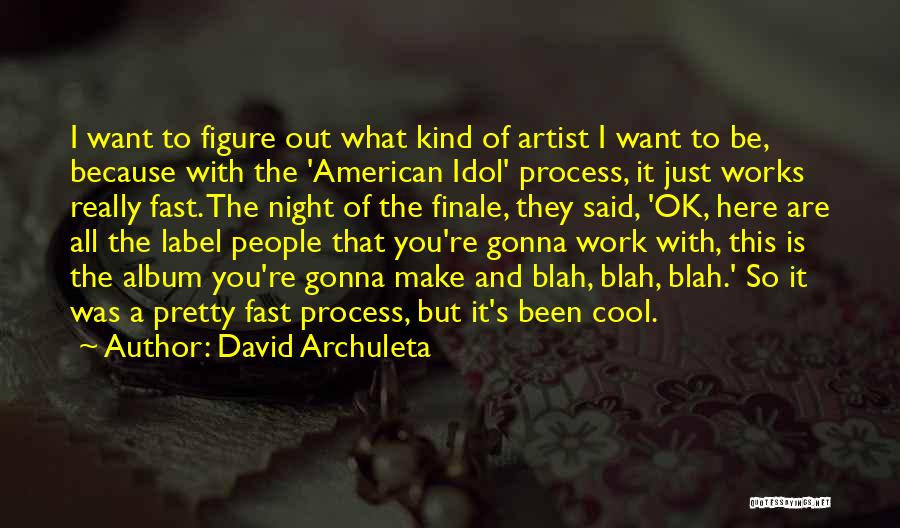 David Archuleta Quotes: I Want To Figure Out What Kind Of Artist I Want To Be, Because With The 'american Idol' Process, It