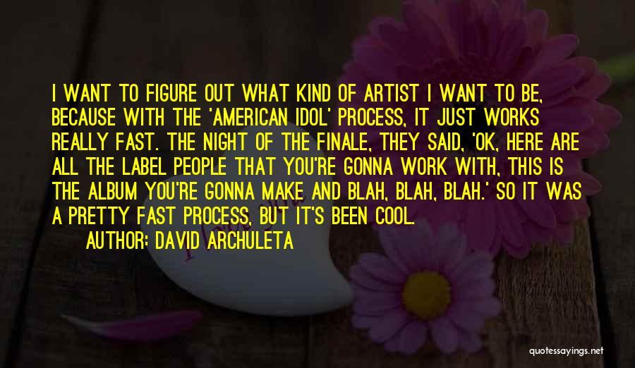 David Archuleta Quotes: I Want To Figure Out What Kind Of Artist I Want To Be, Because With The 'american Idol' Process, It