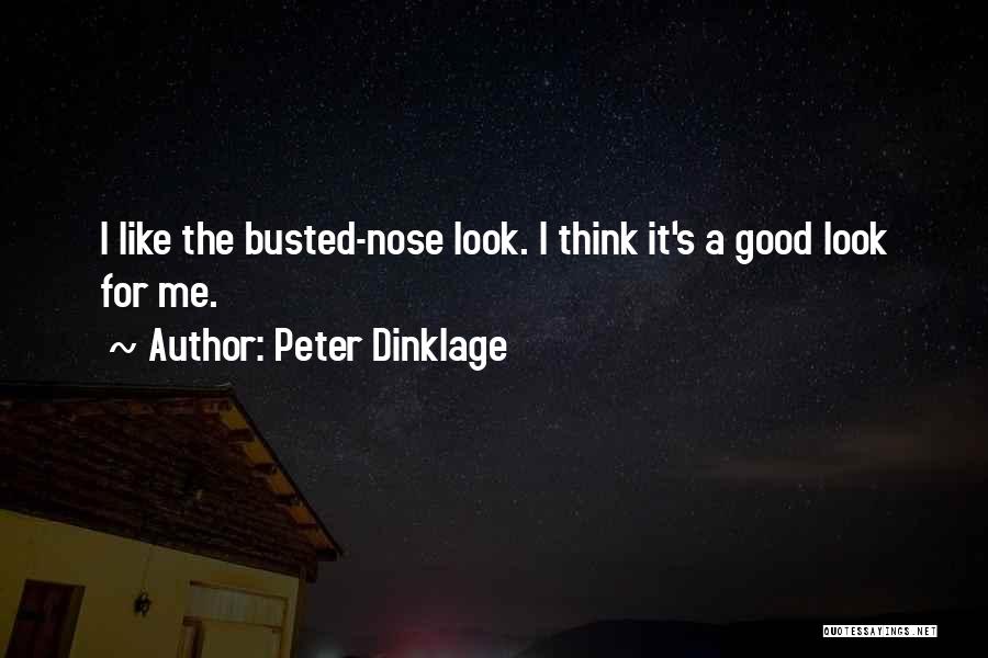 Peter Dinklage Quotes: I Like The Busted-nose Look. I Think It's A Good Look For Me.
