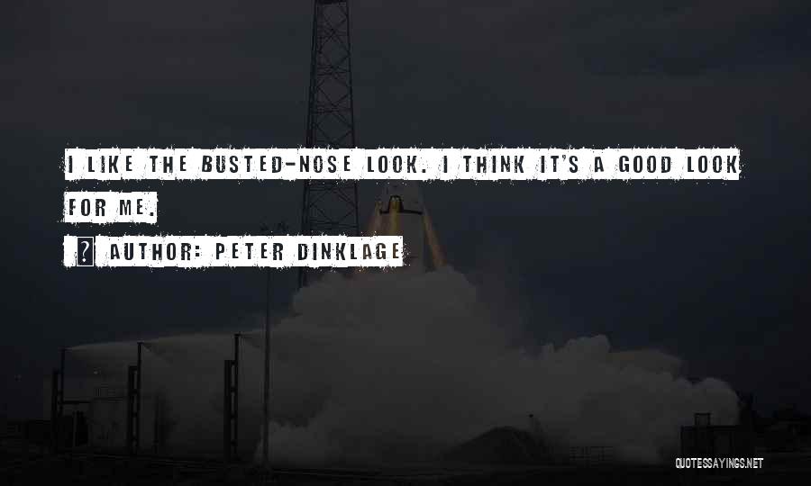 Peter Dinklage Quotes: I Like The Busted-nose Look. I Think It's A Good Look For Me.