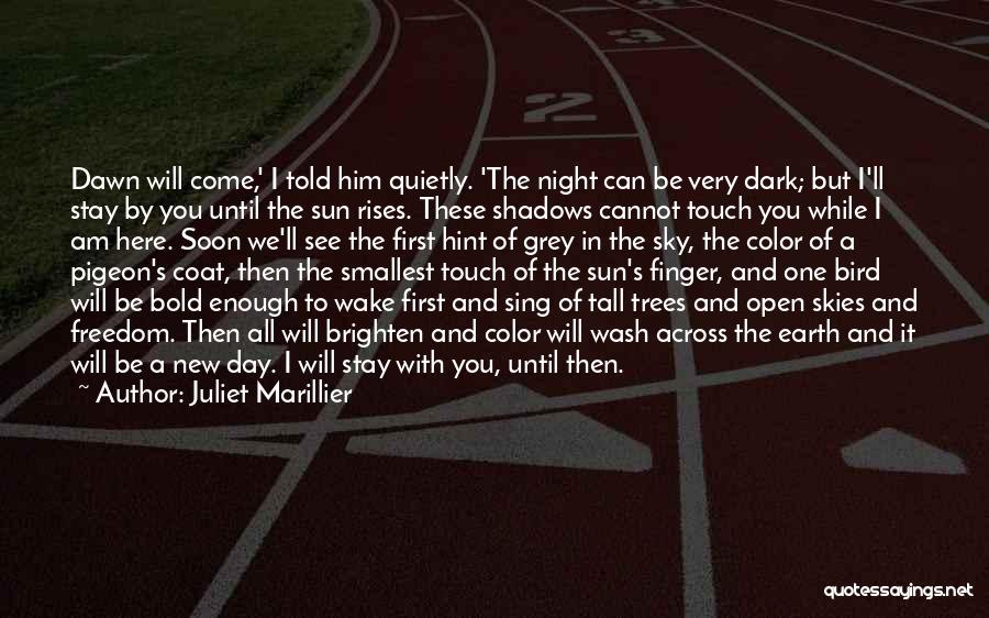 Juliet Marillier Quotes: Dawn Will Come,' I Told Him Quietly. 'the Night Can Be Very Dark; But I'll Stay By You Until The