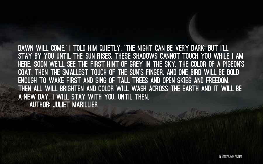 Juliet Marillier Quotes: Dawn Will Come,' I Told Him Quietly. 'the Night Can Be Very Dark; But I'll Stay By You Until The