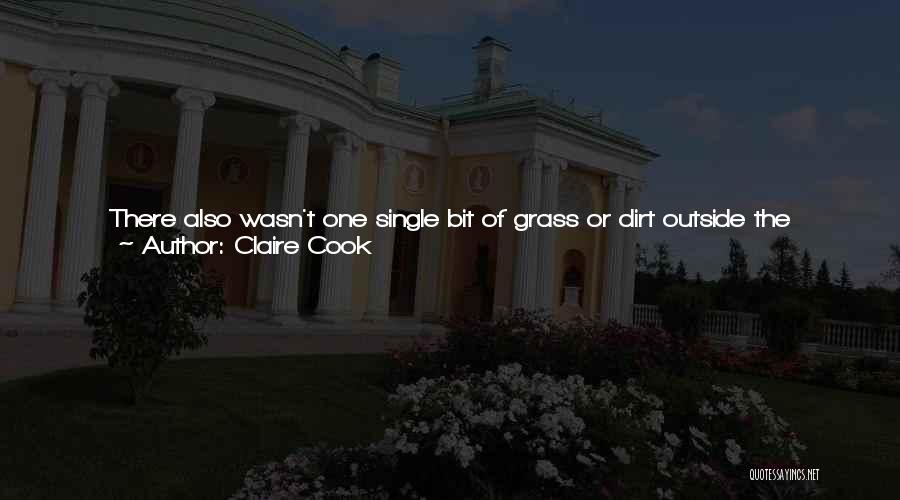 Claire Cook Quotes: There Also Wasn't One Single Bit Of Grass Or Dirt Outside The Airport. Even The Median Strip Was A Concrete