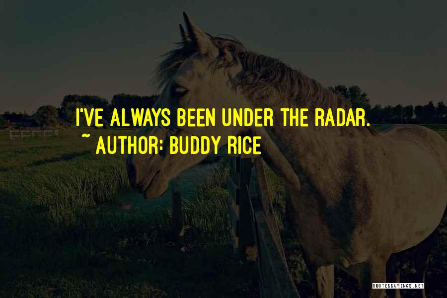 Buddy Rice Quotes: I've Always Been Under The Radar.