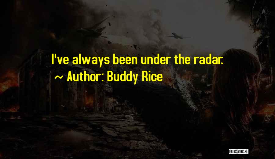 Buddy Rice Quotes: I've Always Been Under The Radar.