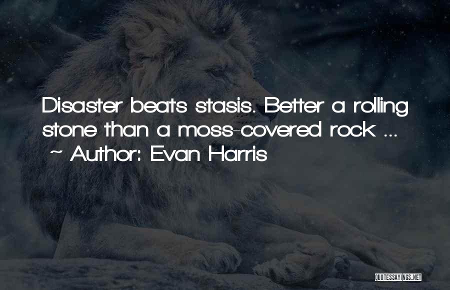 Evan Harris Quotes: Disaster Beats Stasis. Better A Rolling Stone Than A Moss-covered Rock ...