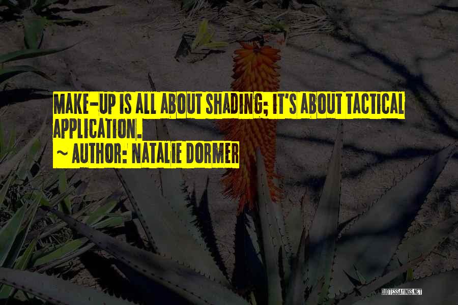 Natalie Dormer Quotes: Make-up Is All About Shading; It's About Tactical Application.