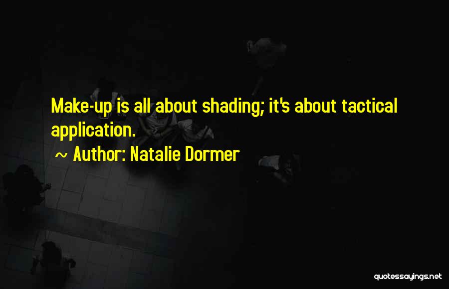 Natalie Dormer Quotes: Make-up Is All About Shading; It's About Tactical Application.