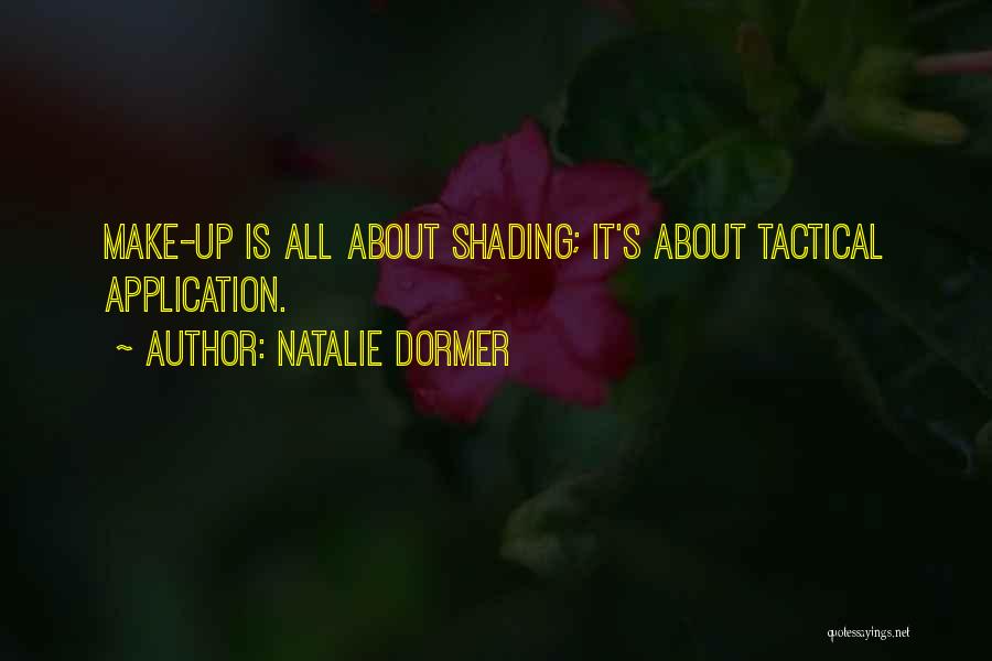 Natalie Dormer Quotes: Make-up Is All About Shading; It's About Tactical Application.