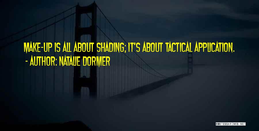 Natalie Dormer Quotes: Make-up Is All About Shading; It's About Tactical Application.