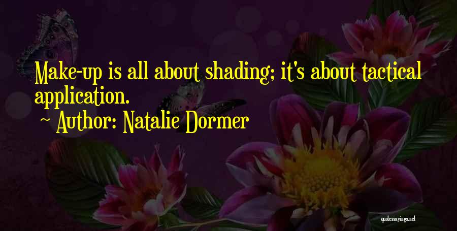 Natalie Dormer Quotes: Make-up Is All About Shading; It's About Tactical Application.