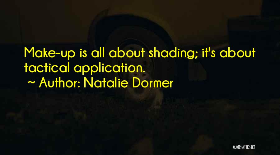Natalie Dormer Quotes: Make-up Is All About Shading; It's About Tactical Application.