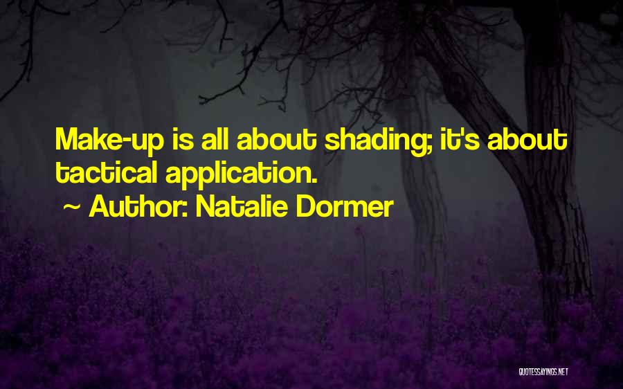 Natalie Dormer Quotes: Make-up Is All About Shading; It's About Tactical Application.