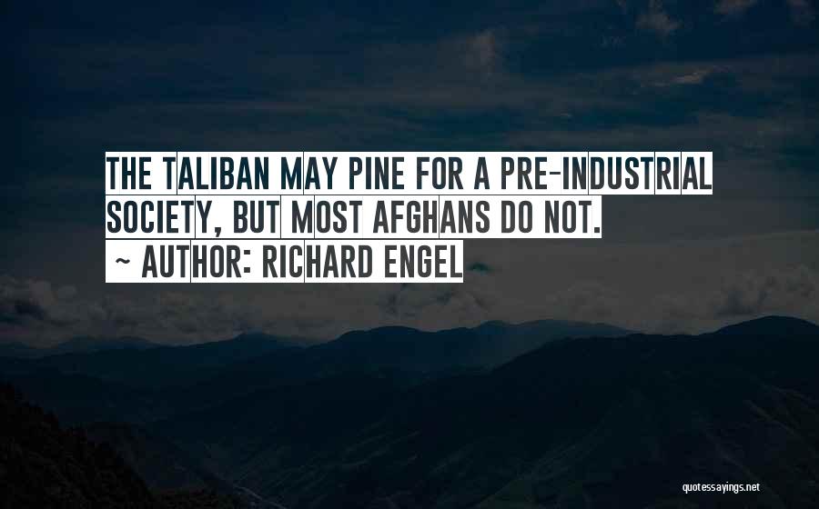 Richard Engel Quotes: The Taliban May Pine For A Pre-industrial Society, But Most Afghans Do Not.
