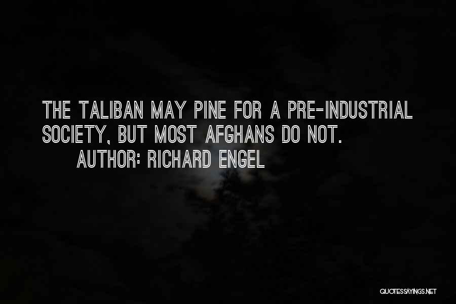 Richard Engel Quotes: The Taliban May Pine For A Pre-industrial Society, But Most Afghans Do Not.