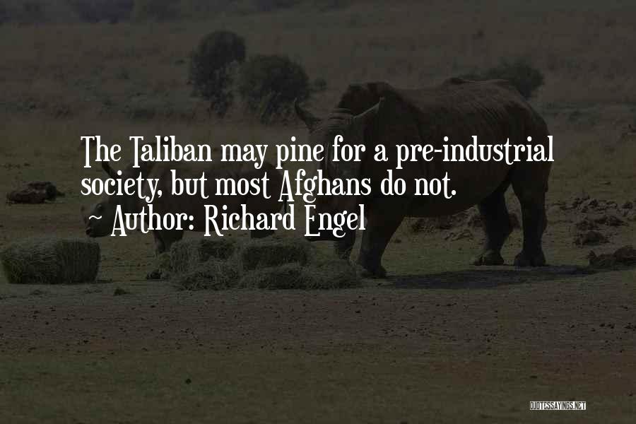 Richard Engel Quotes: The Taliban May Pine For A Pre-industrial Society, But Most Afghans Do Not.