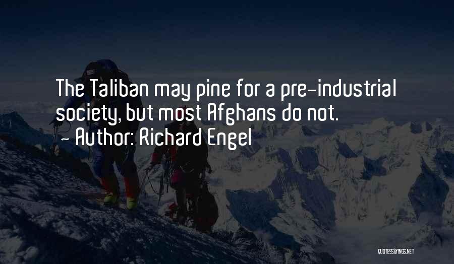 Richard Engel Quotes: The Taliban May Pine For A Pre-industrial Society, But Most Afghans Do Not.