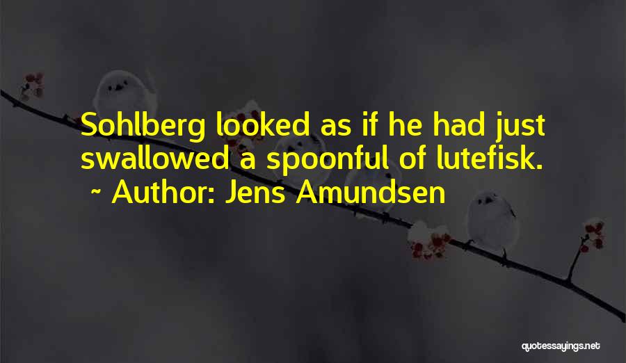 Jens Amundsen Quotes: Sohlberg Looked As If He Had Just Swallowed A Spoonful Of Lutefisk.