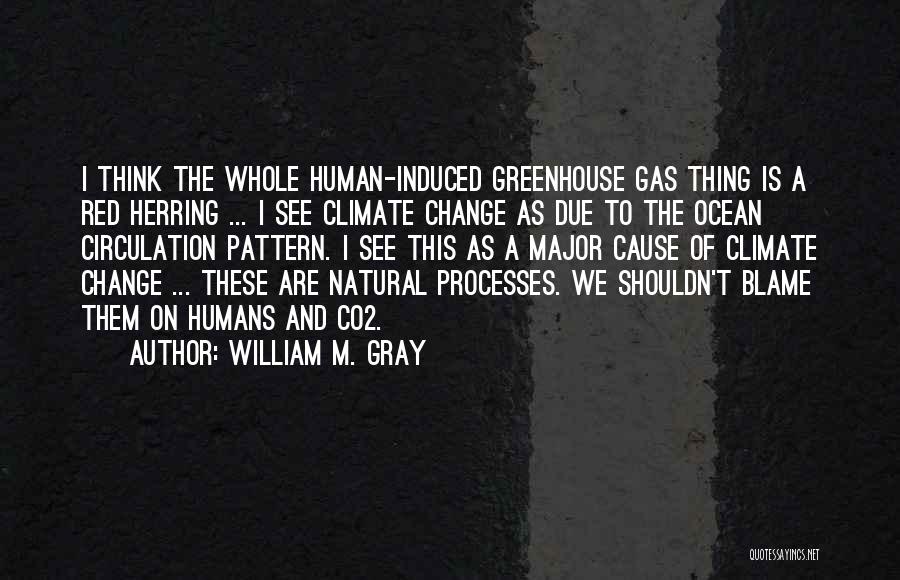 William M. Gray Quotes: I Think The Whole Human-induced Greenhouse Gas Thing Is A Red Herring ... I See Climate Change As Due To