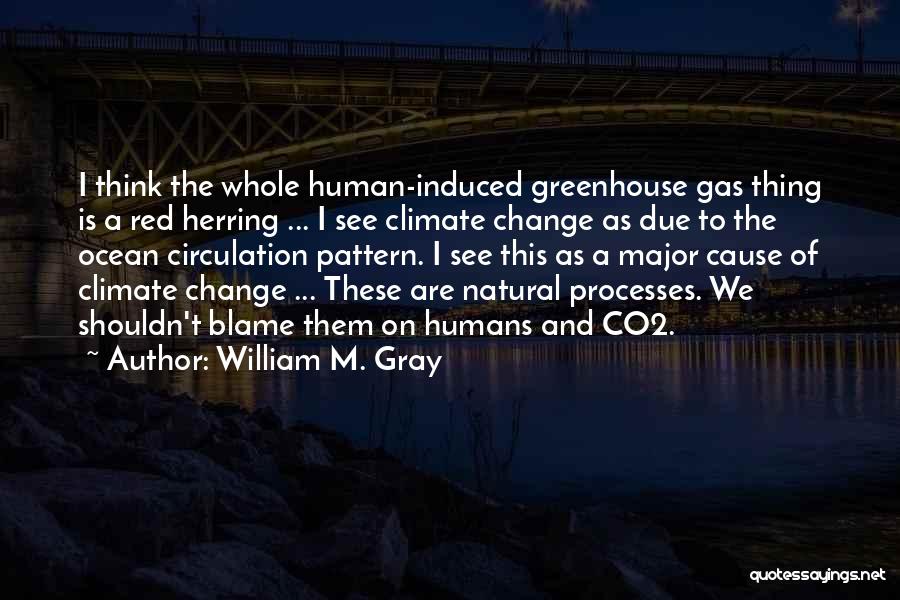 William M. Gray Quotes: I Think The Whole Human-induced Greenhouse Gas Thing Is A Red Herring ... I See Climate Change As Due To