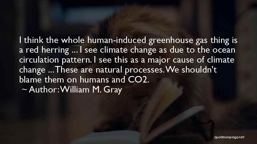 William M. Gray Quotes: I Think The Whole Human-induced Greenhouse Gas Thing Is A Red Herring ... I See Climate Change As Due To