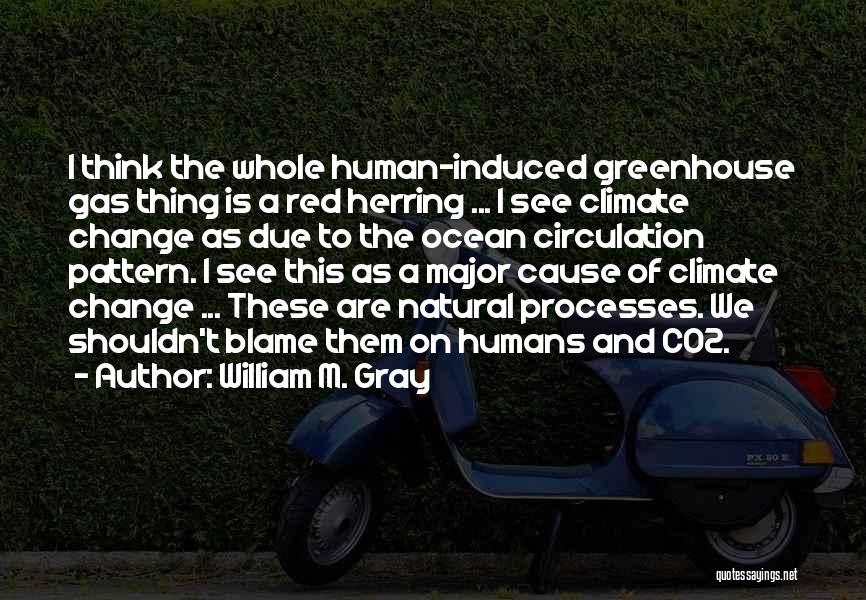 William M. Gray Quotes: I Think The Whole Human-induced Greenhouse Gas Thing Is A Red Herring ... I See Climate Change As Due To