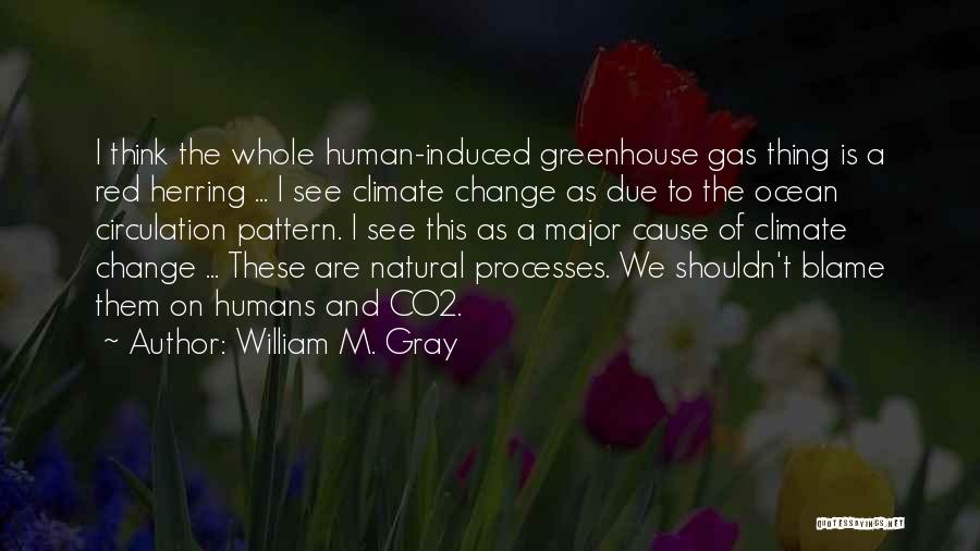 William M. Gray Quotes: I Think The Whole Human-induced Greenhouse Gas Thing Is A Red Herring ... I See Climate Change As Due To