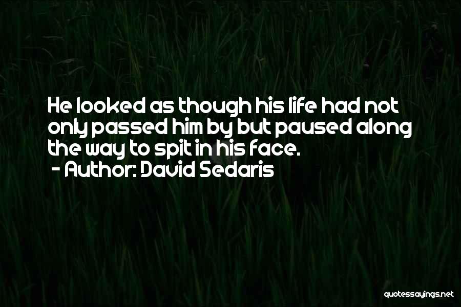 David Sedaris Quotes: He Looked As Though His Life Had Not Only Passed Him By But Paused Along The Way To Spit In
