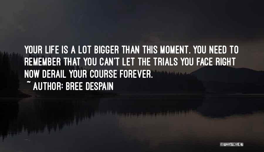 Bree Despain Quotes: Your Life Is A Lot Bigger Than This Moment. You Need To Remember That You Can't Let The Trials You