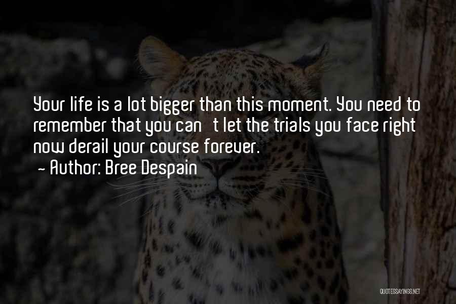 Bree Despain Quotes: Your Life Is A Lot Bigger Than This Moment. You Need To Remember That You Can't Let The Trials You
