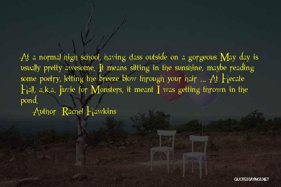 Rachel Hawkins Quotes: At A Normal High School, Having Class Outside On A Gorgeous May Day Is Usually Pretty Awesome. It Means Sitting