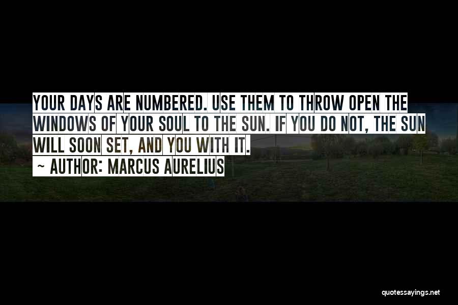 Marcus Aurelius Quotes: Your Days Are Numbered. Use Them To Throw Open The Windows Of Your Soul To The Sun. If You Do