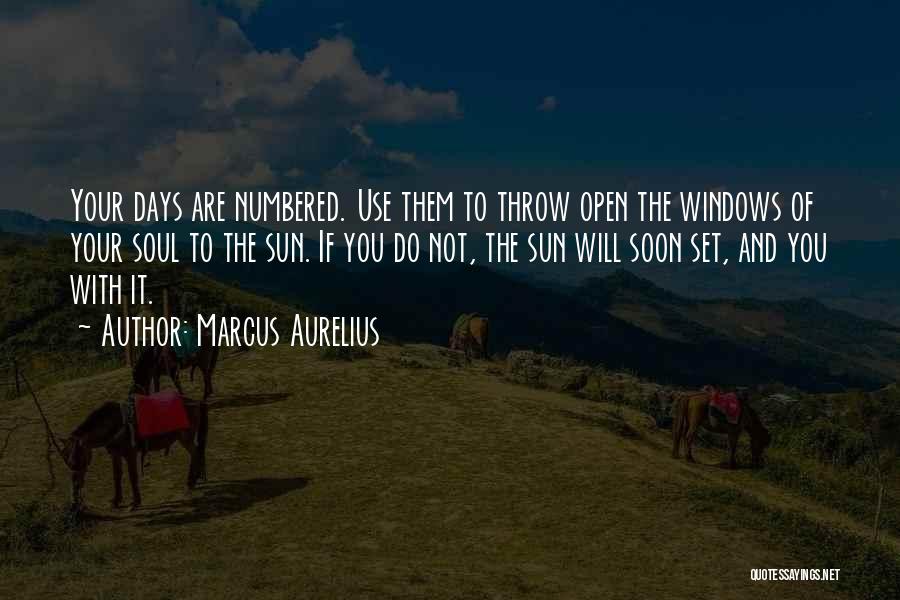 Marcus Aurelius Quotes: Your Days Are Numbered. Use Them To Throw Open The Windows Of Your Soul To The Sun. If You Do