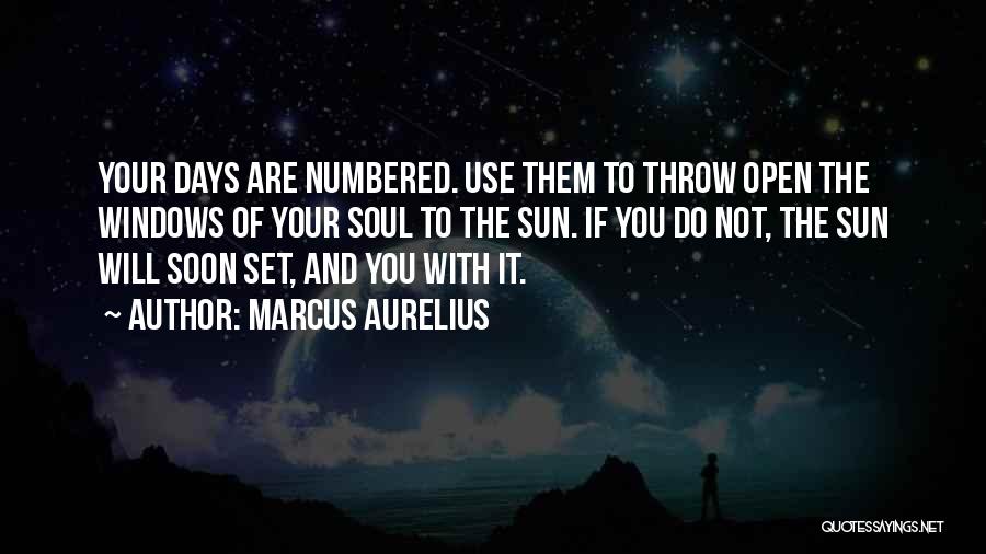 Marcus Aurelius Quotes: Your Days Are Numbered. Use Them To Throw Open The Windows Of Your Soul To The Sun. If You Do